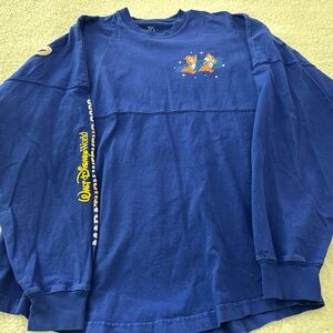 EUC runDisney Blue Spirit Jersey Long Sleeve Shirt Sz S (Adult)